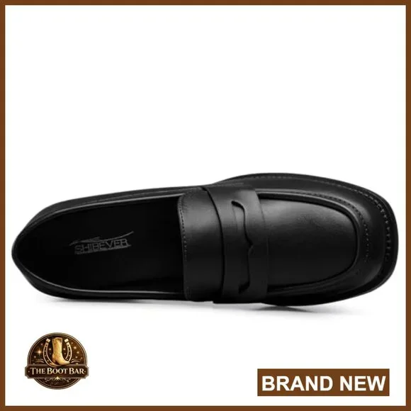 Low-Heeled Loafers Slip-On Block Heel Business Casual Office Shoes - Picture 4 of 7